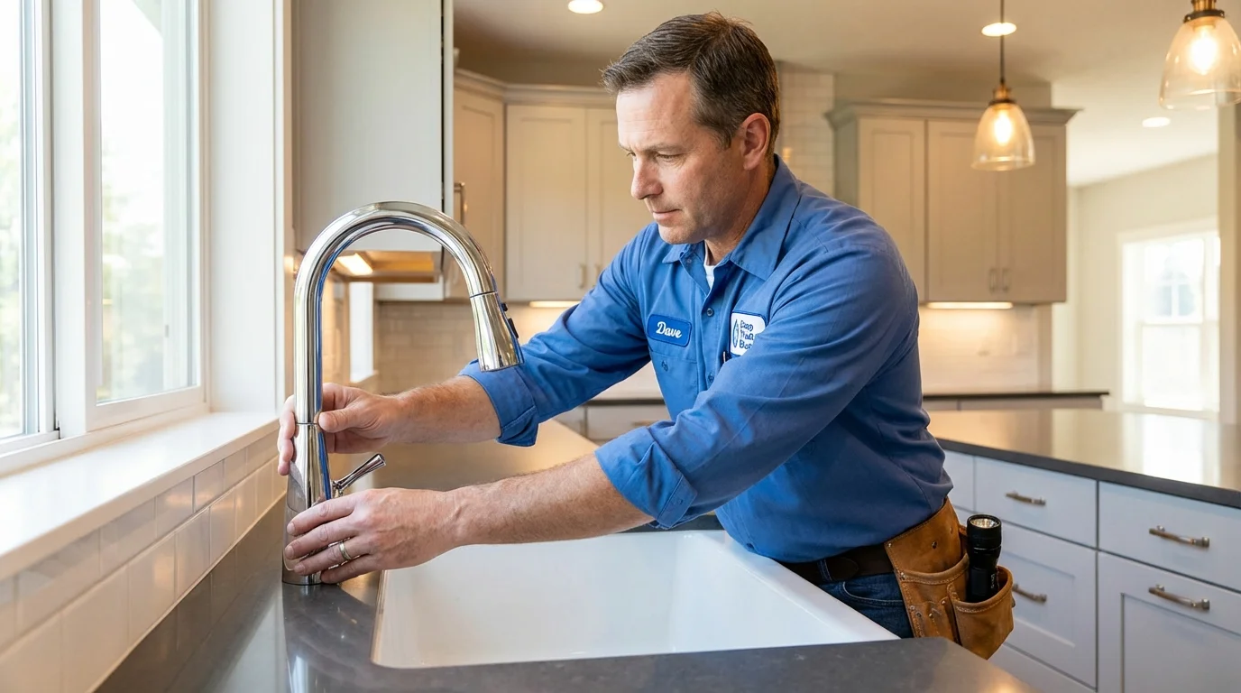 Kitchen faucet installation by Johns Plumbing LLC in Nahunta
